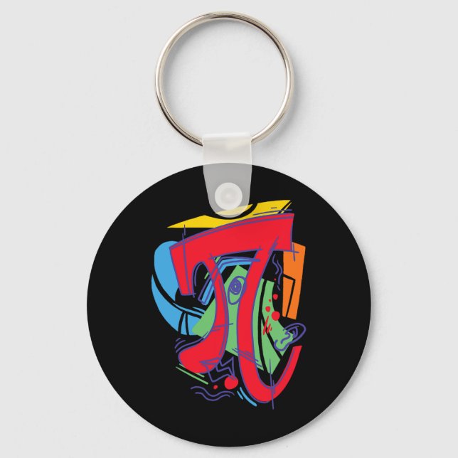 3.14 Math Design For Pi Day  Key Ring (Front)