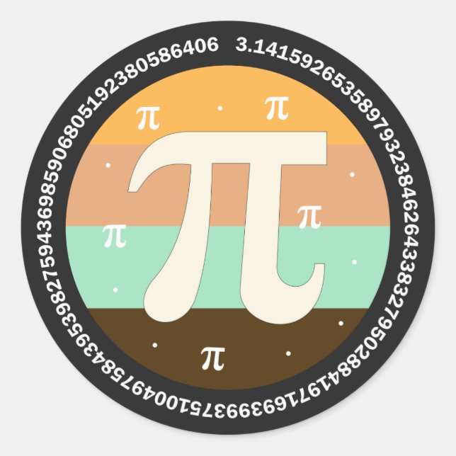 3.14 National Pi Day Design  - Pi Day Gift Idea Classic Round Sticker (Front)