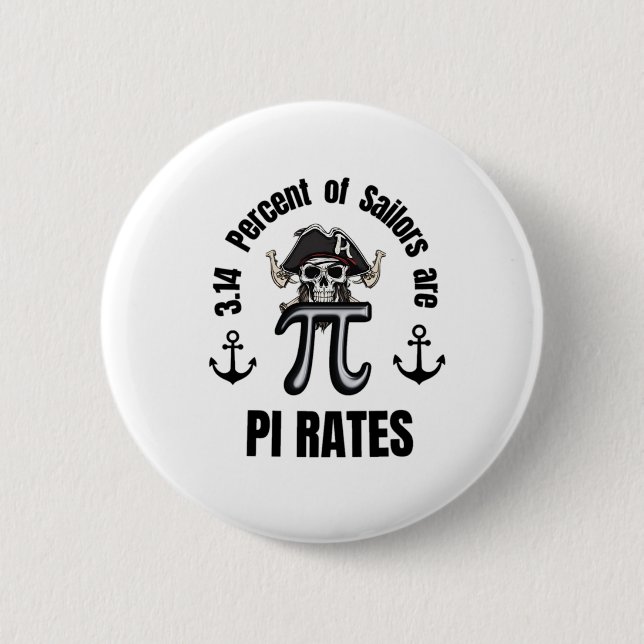 3.14 Percent of Sailors are Pi Rates  6 Cm Round Badge (Front)
