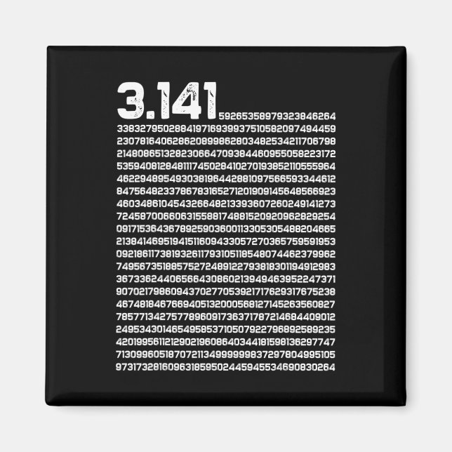 3.14 Pi Day Math Irrational Number Pi  Magnet (Front)