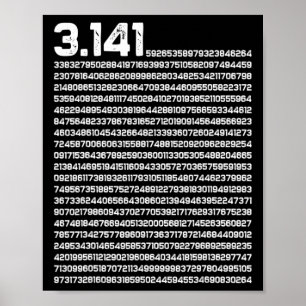 3.14 Pi Day Math Irrational Number Pi  Poster