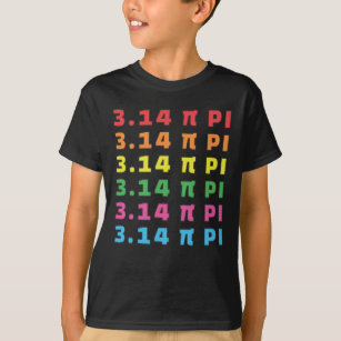 3.14 Pi Day Repeated Text T-Shirt