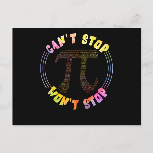 3.14 Pi Funny Math Postcard (Front)