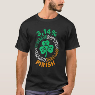 3.14 % Pirish Funny St Patricks Day Math Pi Day T-Shirt