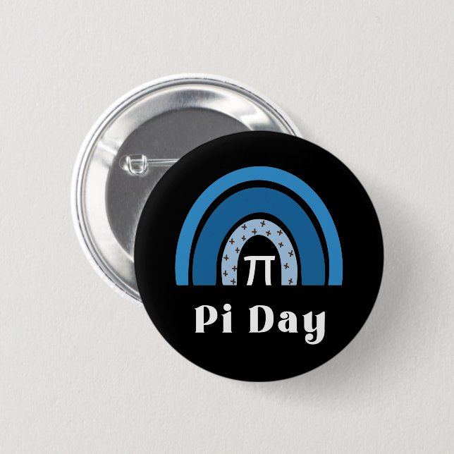 3.14 Rainbow Happy Pi Day 6 Cm Round Badge (Front & Back)
