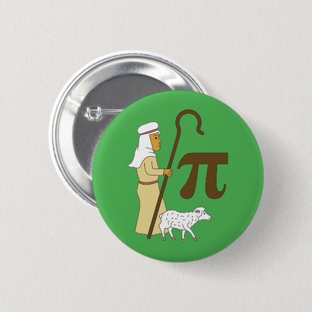 3.14 Shepherd's Pie Pi Pun Funny Math Joke 6 Cm Round Badge (Front & Back)