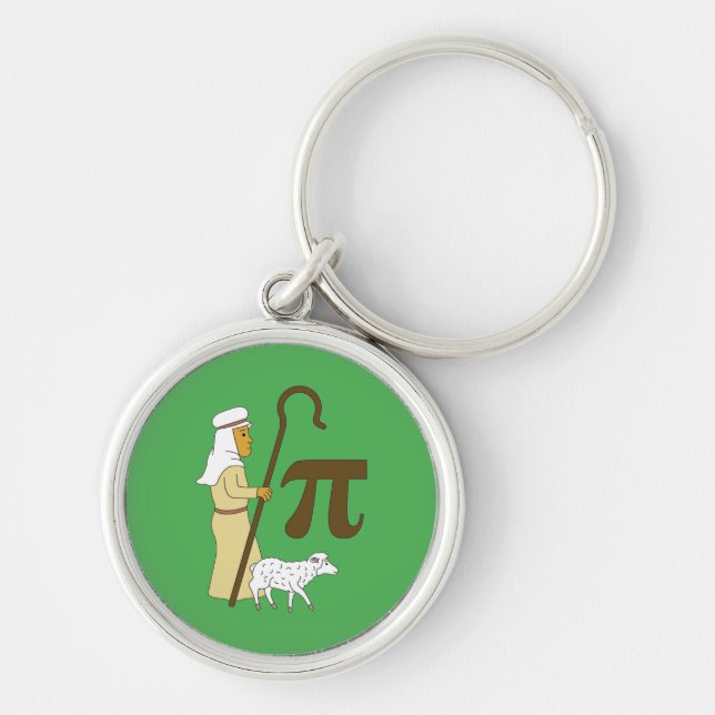 3.14 Shepherd's Pie Pi Pun Funny Math Joke Key Ring (Front)