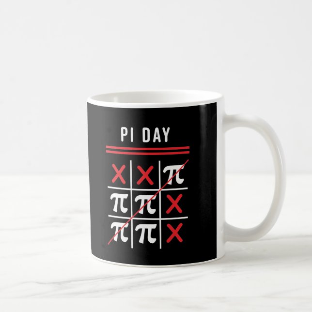 3.14 Tic-Tac-Toe Noughts And Crosses Happy Pi Day Coffee Mug (Right)