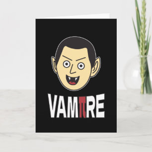 3.14 Vampire Pi Pun Funny Math Joke Card