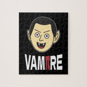 3.14 Vampire Pi Pun Funny Math Joke Jigsaw Puzzle