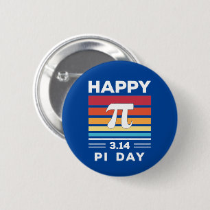 3.14 Vintage Sunset Happy Pi Day 6 Cm Round Badge