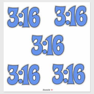3:16, 5 pack of stickers