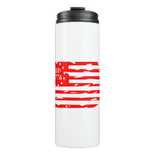 3% 1776 Distressed Flag #USAPatriotGraphics © Thermal Tumbler