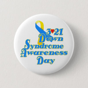 3-21 World Down Syndrome Day 6 Cm Round Badge