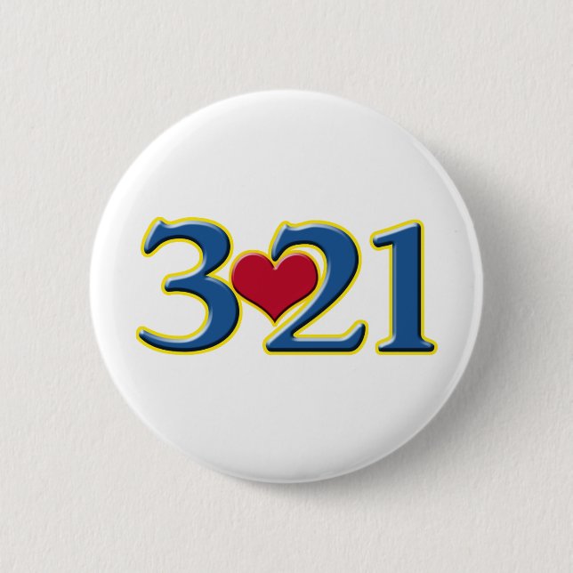 3-21 World Down Syndrome Day 6 Cm Round Badge (Front)