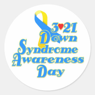 3-21 World Down Syndrome Day Classic Round Sticker