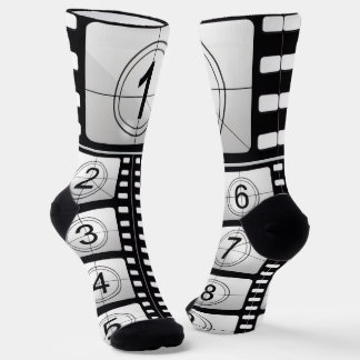 3...2...1..."Movie Countdown" Grey Crew Socks