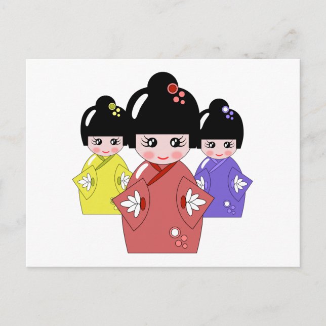 3-3 Japanese Doll Festival,Hinamatsuri, Girls Day Postcard (Front)