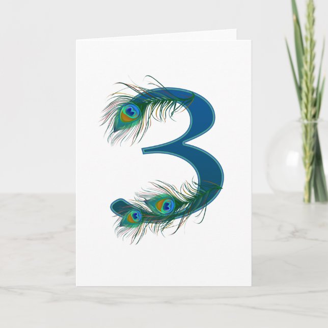 3 / 3rd / number 3 / 3rd anniversary card (Front)