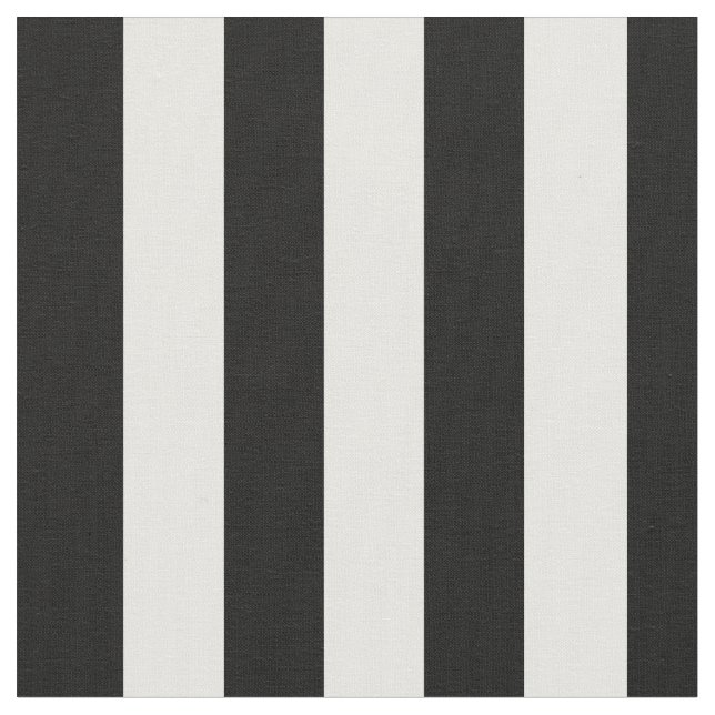 3/4" Black White Stripe Fabric (Close Up)