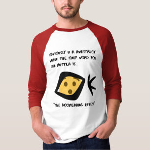 3/4 Sleeve 'Awestruck'  Raglan- Red- Boomeranged T-Shirt