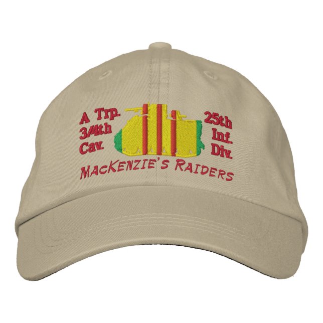 3/4th Cav. 25th Div M113 Track Embroidered Hat (Front)