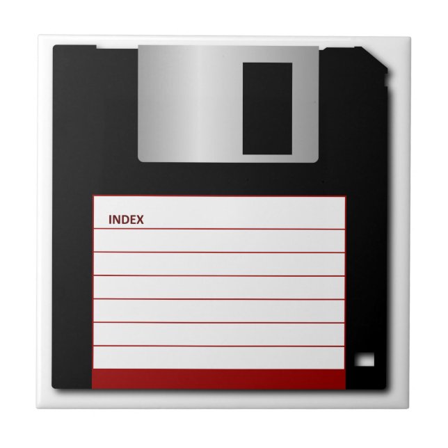 3.5 inch Floppy Diskette old vintage computer disc Tile (Front)