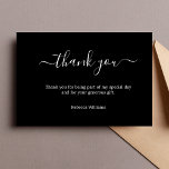 3.5"x5" Thank You Birthday Thank You Note Card<br><div class="desc">An elegantly simple minimalist black and white design to thank your family and friends. Include a photo on the reverse side if desired.
Perfect for any occasion from weddings to funerals.</div>