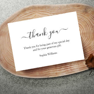 3.5"x5" Thank You Birthday Thank You Note Card