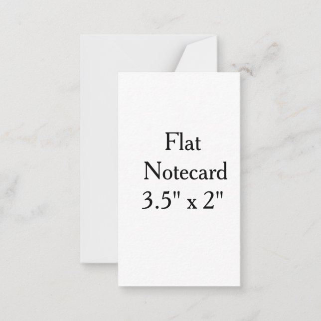 3.5" x 2" Squared Flat Note Card (Front)