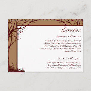 3.5 x 5 Direction Card  Autumn Tree