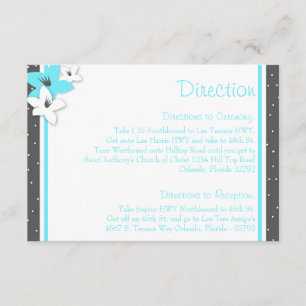 3.5 x 5 Direction Card Blue Tea Arizona Flower