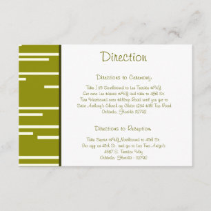 3.5 x 5 Direction Card Pear Tree White Stripes