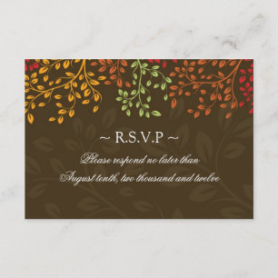 3.5 x 5 - Fall Wedding Reply Cards