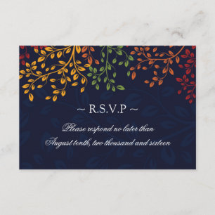 3.5 x 5 - Fall Wedding Reply Cards