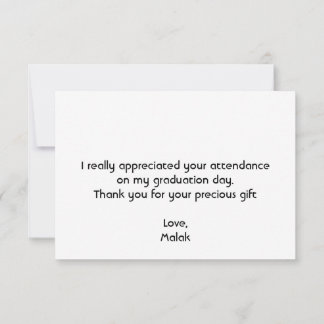 3.5" x 5" Flat Thank You Card