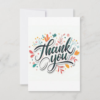 3.5" x 5" Flat Thank You Card