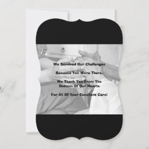 3.5" x 5" Flat Thank You Card to
