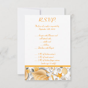 3.5 x 5 R.S.V.P Assorted Seashells Ora Invitation