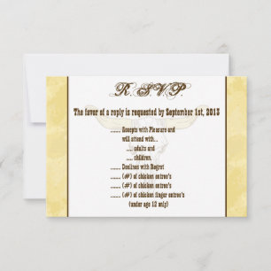 3.5 x 5 R.S.V.P Reply Card Cowboy Rodeo Steer Skul