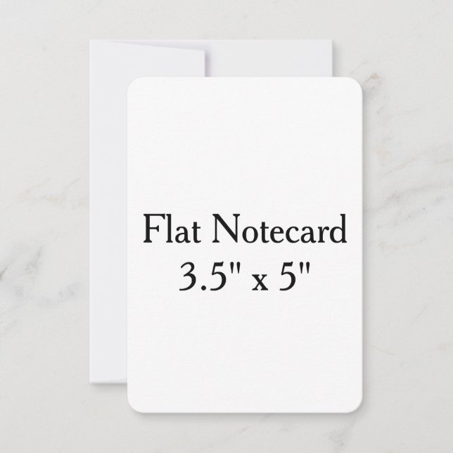 3.5" x 5" rounded Flat Note Card (Front)