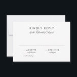 3.5" x 5" Simple Chic Wedding RSVP Card<br><div class="desc">Wedding invitation response card template. Change the text to your own and click "Customise It" to change fonts,  text colour,  background colour,  and add your own designs or photo.</div>