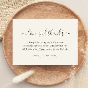 3.5" x 5" Thank You Baby Shower Gift Personalised Card