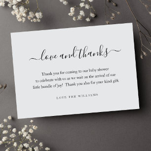 3.5" x 5" Thank You Baby Shower Gift Personalized