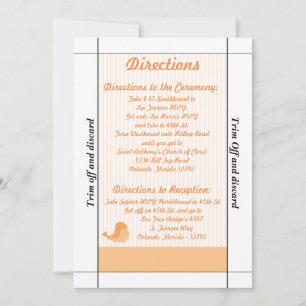 3.5 x 7 Directions Love Birds Pink Str Invitation