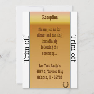 3.5 x 7 Reception Wagon Wheel Horse Sh Invitation