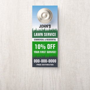 3.5" x 8.5" Double Sided Lawn Service Door Hanger