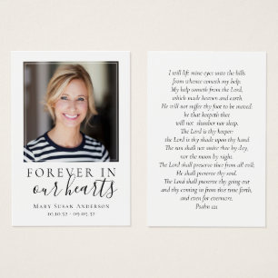 3.5x2.5" Photo Funeral Memorial Prayer Card