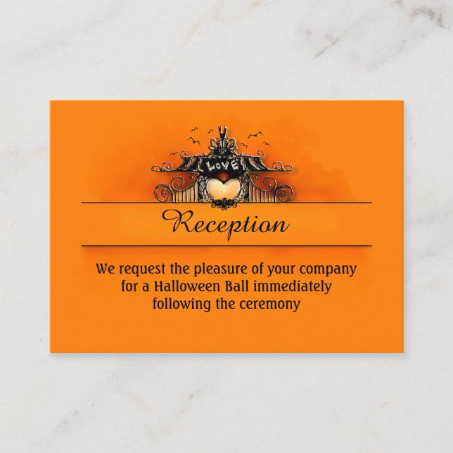 3.5x2.5 Reception Cards - Halloween Love (Front)