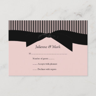 3.5x5 Pink and Black Stripes RSVP